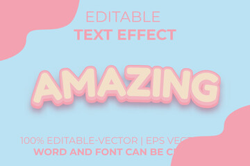Fototapeta premium Amazing text effect, easy to edit 