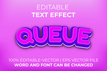 Queue text effect, easy to edit
