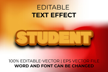 Student text effect, easy to edit
