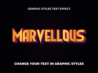 Obraz premium MARVELLOUS SUPERHERO LOGO GRAPHIC STYLES TEXT EFFECT
