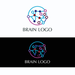 Neuron logo design icon template