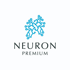 Neuron logo design icon template