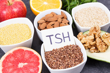 Best nutritious food for healthy thyroid. Natural eating as source vitamins