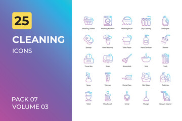 Cleaning icons collection. Set contains such Icons as cleaning brush, cleaner, and more