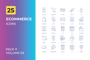 E-commerce icons collection. Set contains such Icons as online shopping, mobile shopping, and more