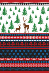 christmas pattern with deer
