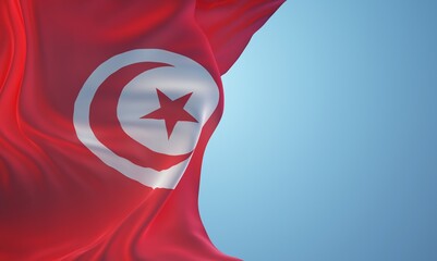 Abstract Tunisia Flag 3D Render (3D Artwork)
