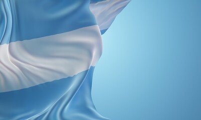 Abstract Argentina Flag 3D Render (3D Artwork)