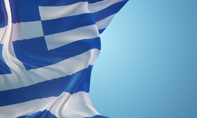 Abstract Greece Flag 3D Render (3D Artwork)