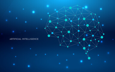 Futuristic Artificial intelligence concept design background vector