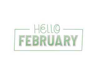 illustration of hello february