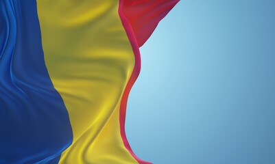 Abstract Romania Flag 3D Render (3D Artwork)