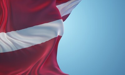 Abstract Latvia Flag 3D Render (3D Artwork) - obrazy, fototapety, plakaty