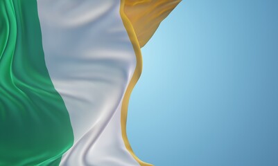 Fototapeta premium Abstract Ireland Flag 3D Render (3D Artwork)