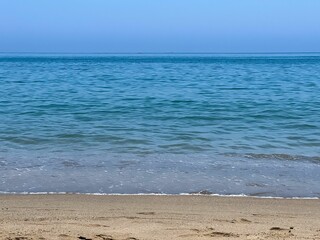 Empty clean beach in Morocco