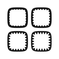 Wavy Inside Edge Squircle Stroke Shapes