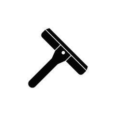 glass wiper icon in black flat glyph, filled style isolated on white background