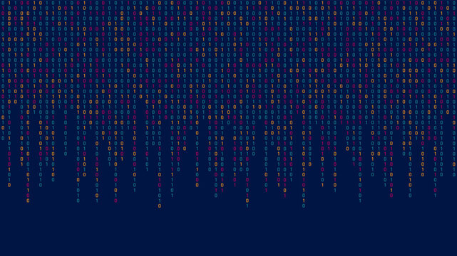 Binary code abstract technology background. Global network