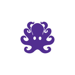 blue silhouette octopus logo