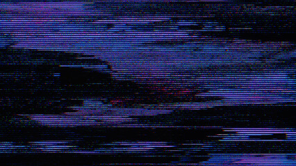 Unique Design Glitch noise static television VFX. Visual video effects stripes background, CRT tv screen no signal glitch effect