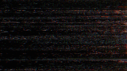 Unique Design Glitch noise static television VFX. Visual video effects stripes background, CRT tv screen no signal glitch effect - 521246491