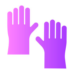 Fototapeta na wymiar rubber gloves gradient icon