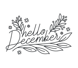 Fototapeta na wymiar design of hello december