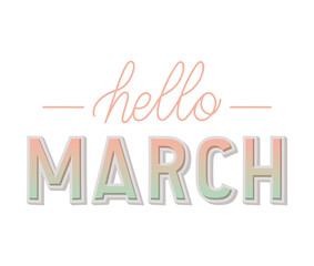 illustration of hello march