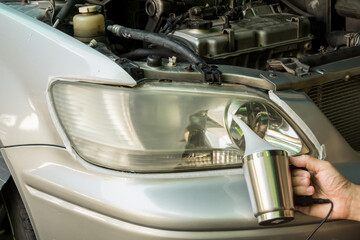Headlight Lens Polish Restorer, Car maintenance service.