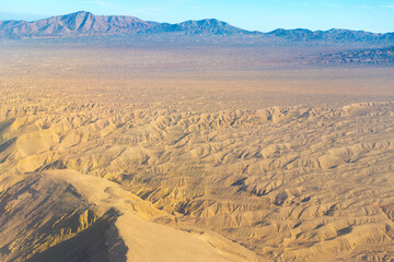 Fototapeta na wymiar Aerial view of the highlands of the Atacama Desert, Chile