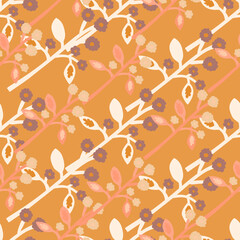 Strange flower seamless pattern. Contemporary botanical floral ornament. Creative plants endless wallpaper.