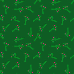 Strange shapes flower seamless pattern. Contemporary botanical floral ornament.