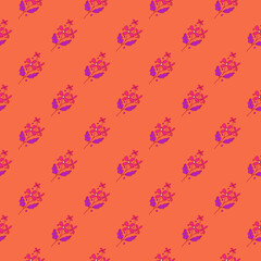 Hand drawn vintage flower seamless pattern. Hand drawn elegant botanical wallpaper.