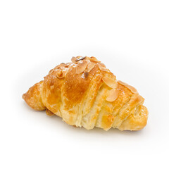 Croissant isolated on white background.