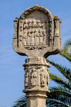 Cruz de Sa Marina O Cruz del Pou Nou ( II Goig de Pujada a Monti-sion), Porreres, Mallorca, balearic islands, spain, europe