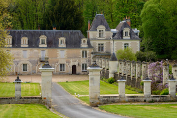 Fototapeta na wymiar Cartuja del Liget , municipio de Chemillé-sur-Indrois , Centro del Valle del Loira, France,Western Europe