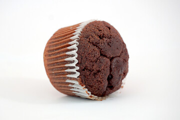 mini chocolate brownie cupcake.sweet food concept