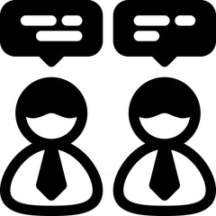 Interaction Glyph icon vector design and illustration template