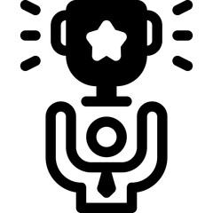 Success Glyph icon vector design and illustration template