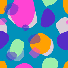 Artistic organic seamless pattern with circles