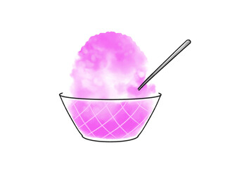 イチゴ味のかき氷