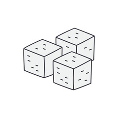 Sugar icon in color, isolated on white background 