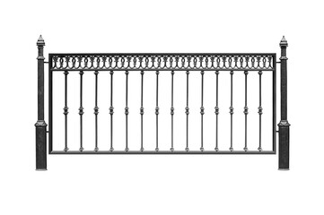 Decorative metal fence.