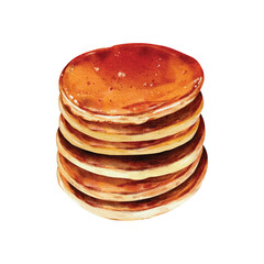 Pancake watercolor vector design