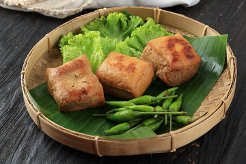 Tahu Bacem, Indonesian Traditional Javanese Recipe Made from Tofu with Sweet Spiced Palm Sugar