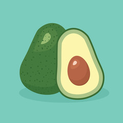 avocado fruit icon- vector illustration