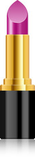 Black and gold realistic lipstick clip art