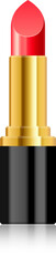 Black and gold realistic lipstick clip art