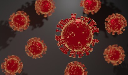 Virus 3d illustration