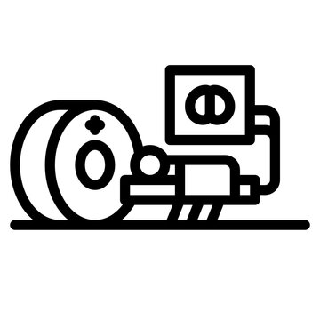 medical scan machine patient outline clip art preview